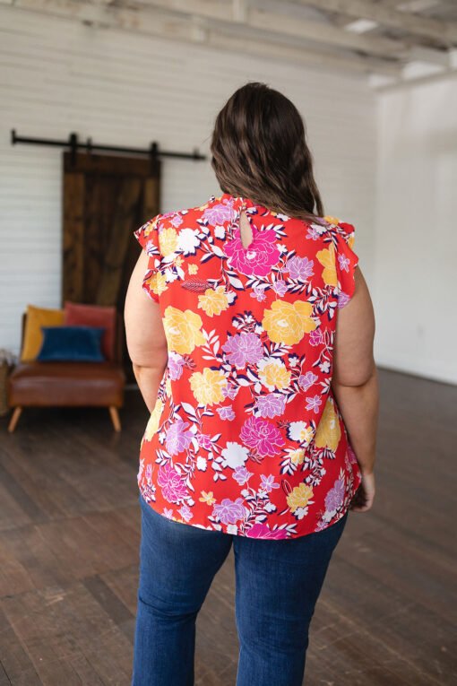 Among The Flowers Floral Top - Fashion Are Us, LLC